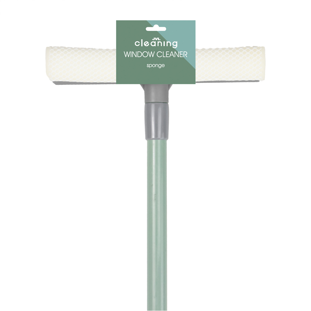 JVL Cleaning 2-in-1 Green Extendable Sponge Window Cleaner Image 7