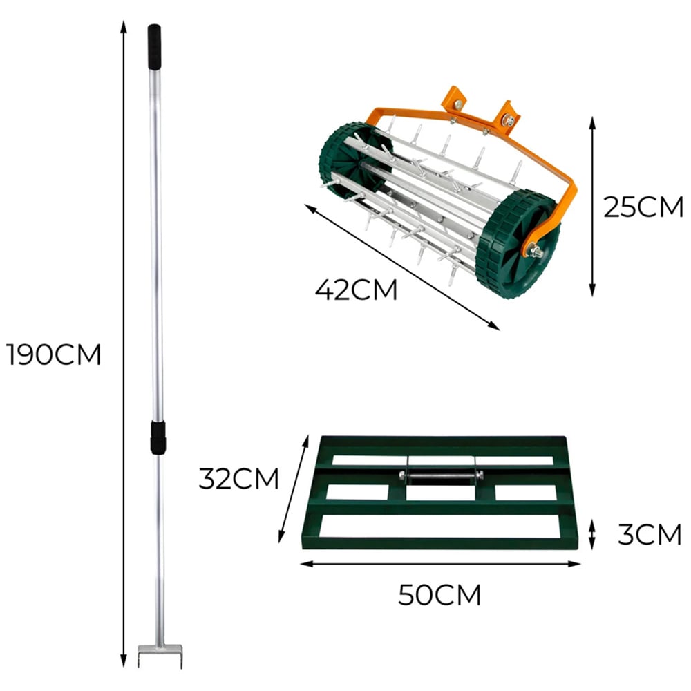 Monstershop Green Lawn Leveller and Aerator 50cm Image 5