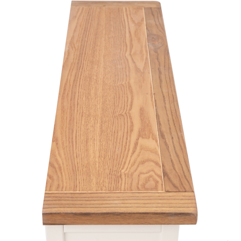 Lovere 4 Shelf Off White Wide Bookcase Image 5