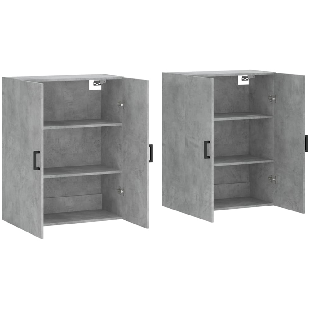 vidaXL 2 Door Concrete Grey Wall Mounted Cabinet Set of 2 Image 4