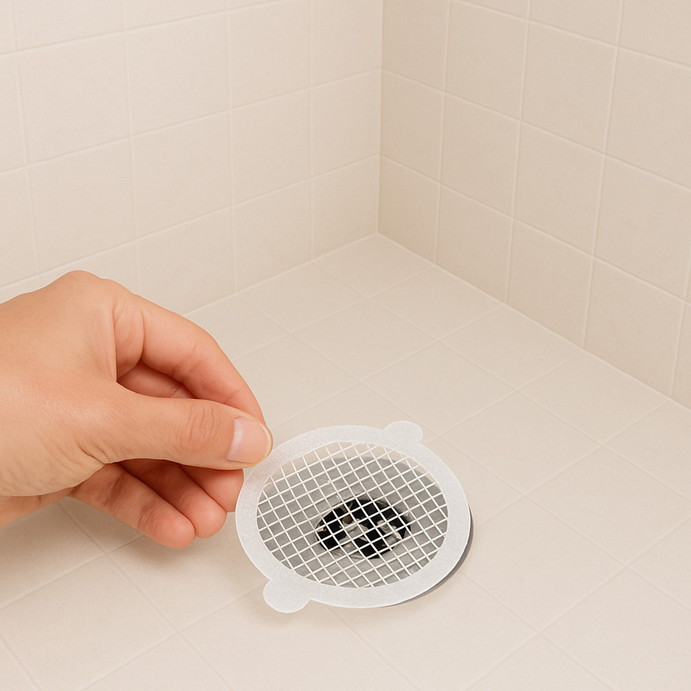 Avilo Disposable Shower Easy Hit Drain Hair Catcher 25 Pack Image 2
