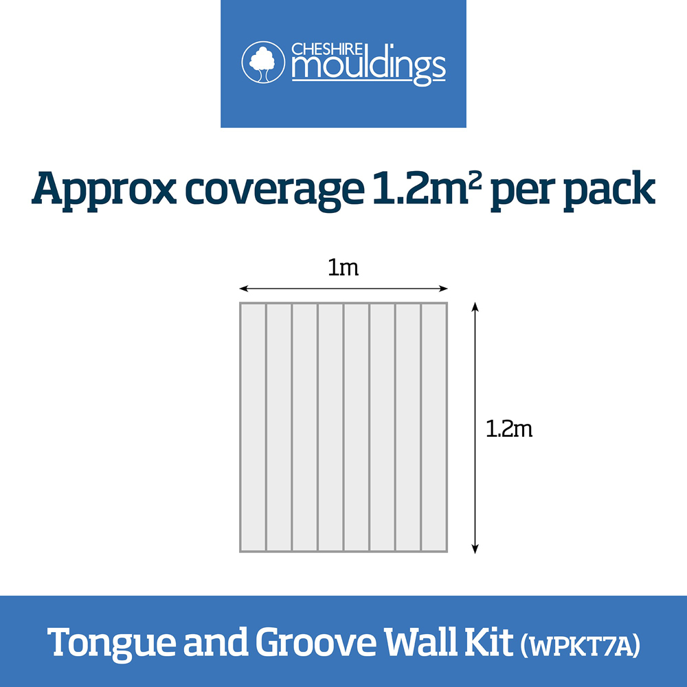 Blueprint Joinery 7 Tongue and Groove Wall Panel Kit 810 x 2000mm Image 3