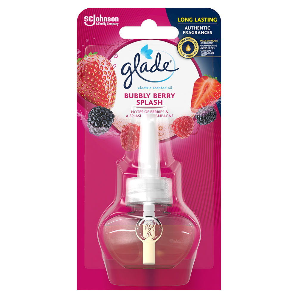 Glade Bubbly Berry Splash Electric Plug-In Air Freshener Refill 20ml Image 1