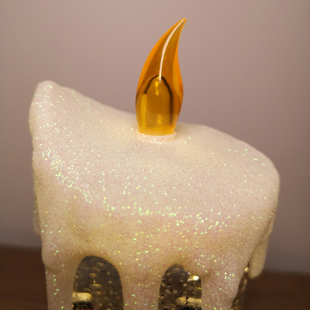 Samuel Alexander Snowman Scene LED Christmas Water Spinner Candlestick 25cm Image 4