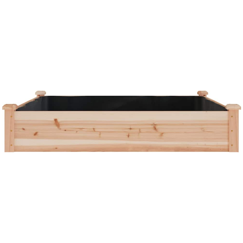 vidaXL Natural Solid Fir Wood Raised Garden Bed 120 x 120 x 25cm Image 3