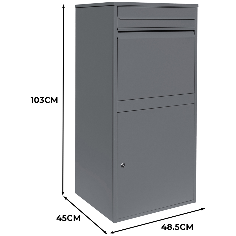 Monster Shop Grey Anti Theft Parcel Post Box XL Image 6