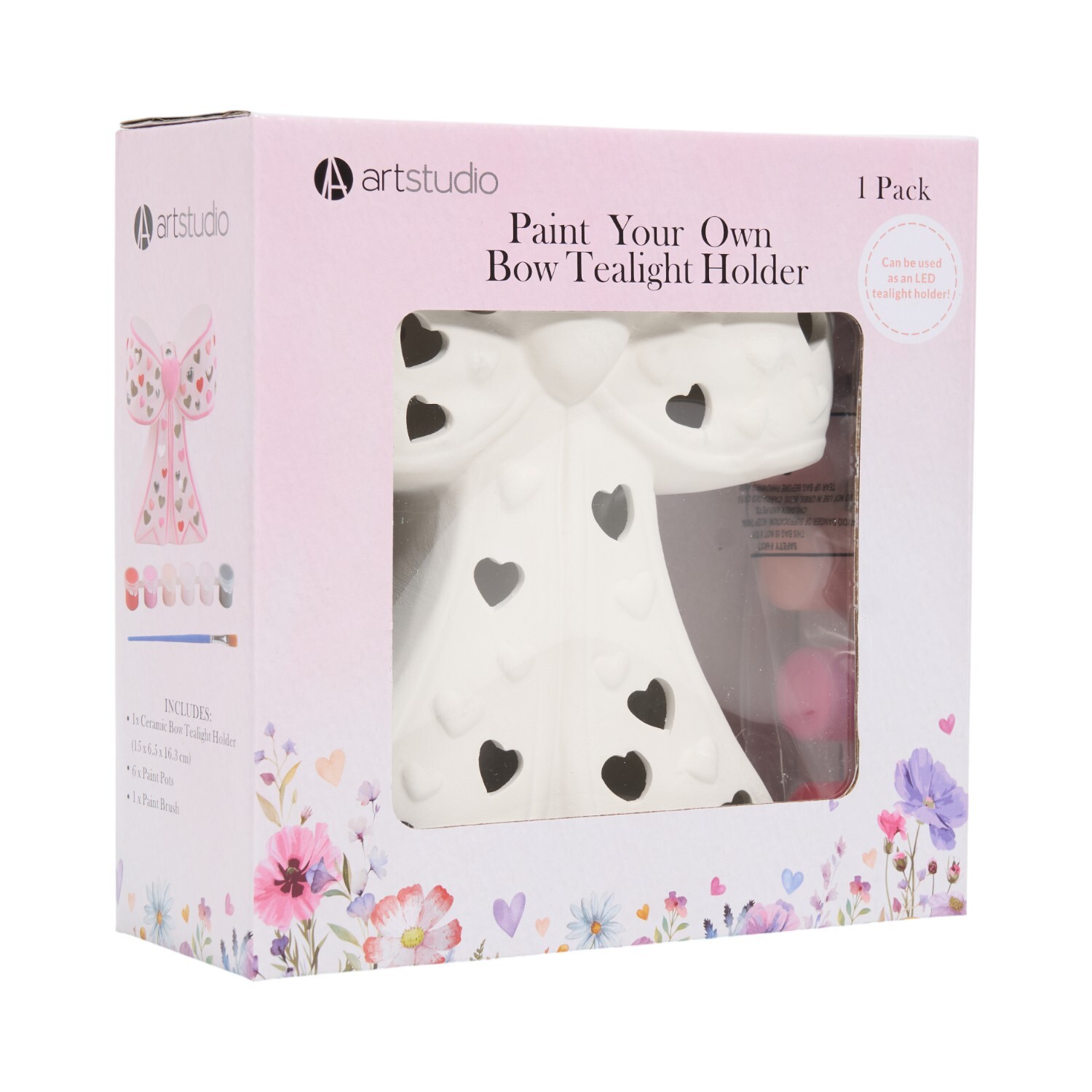 Paint Your Own Bow Tealight Holder Kit Image 3