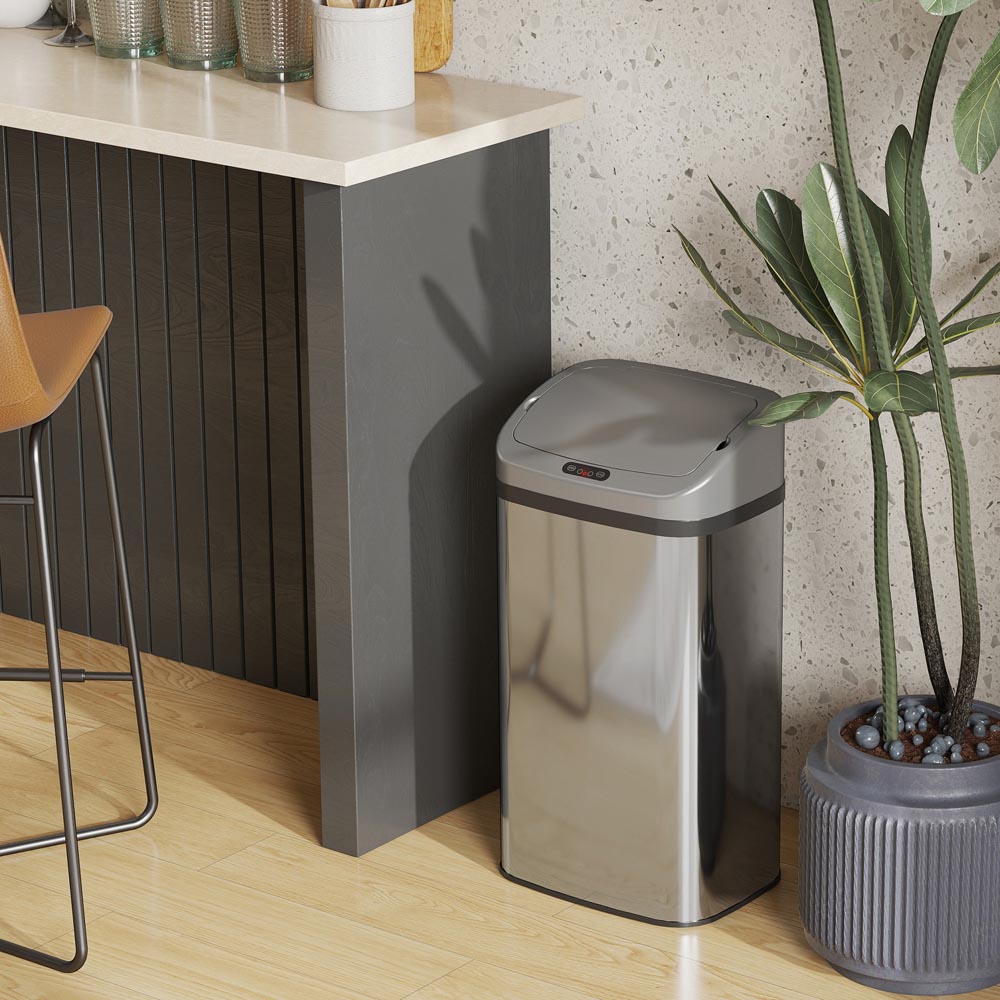 HOMCOM Stainless Steel Sensor Kitchen Bin 48L Image 3