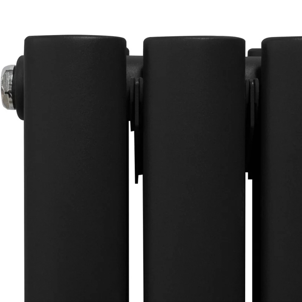 Monster Shop 5009 BTU Black Oval Mirror Radiator and Valves 1800 x 500mm Image 4