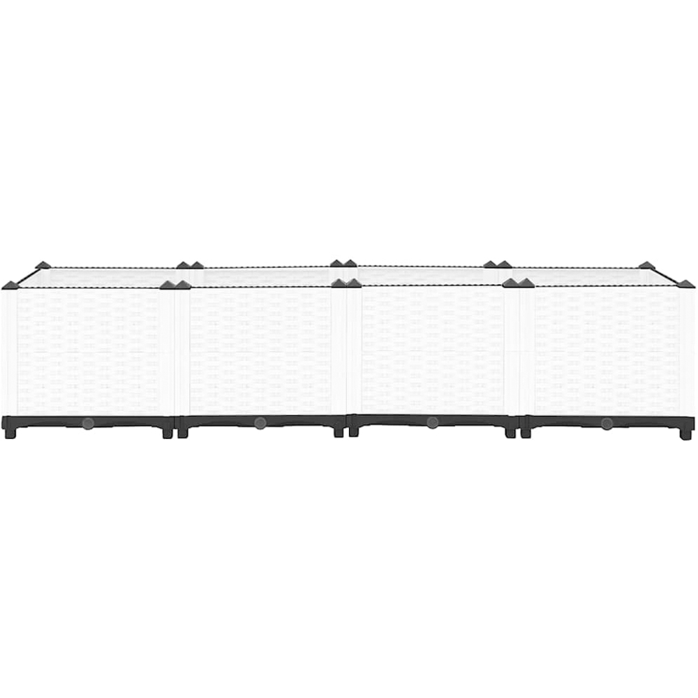 vidaXL Grey Plastic Raised Garden Bed 38 x 160 x 40cm Image 4