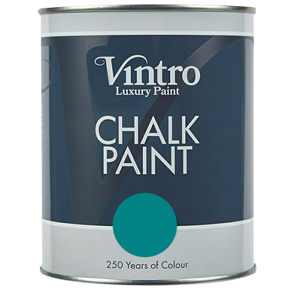 Vintro Paint Teal Matt Finish Chalk Paint 1L Image 2