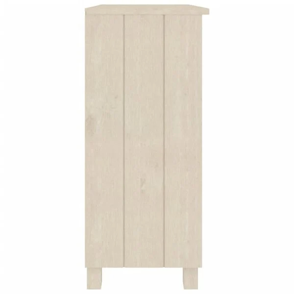 vidaXL Hamar 2 Shelf Honey Brown Solid Wood Pine Sideboard Image 4