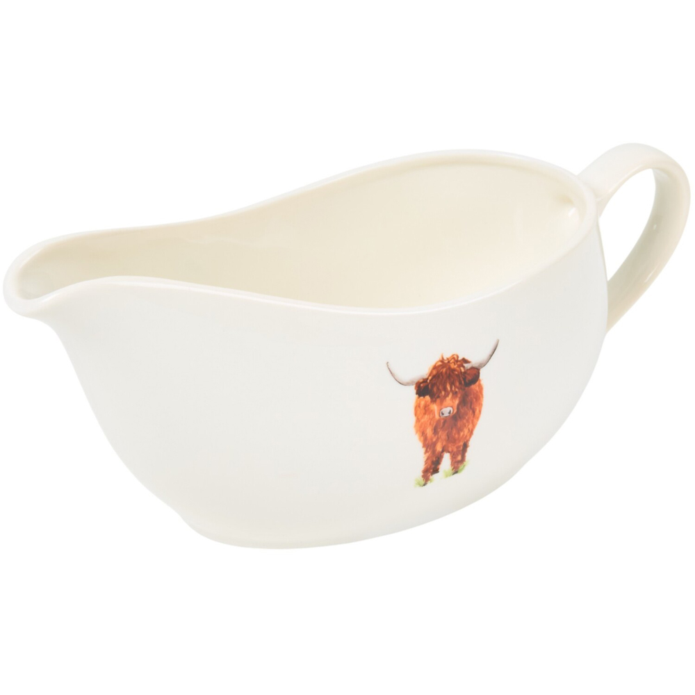 Highland Cow Gravy Boat White Image 3