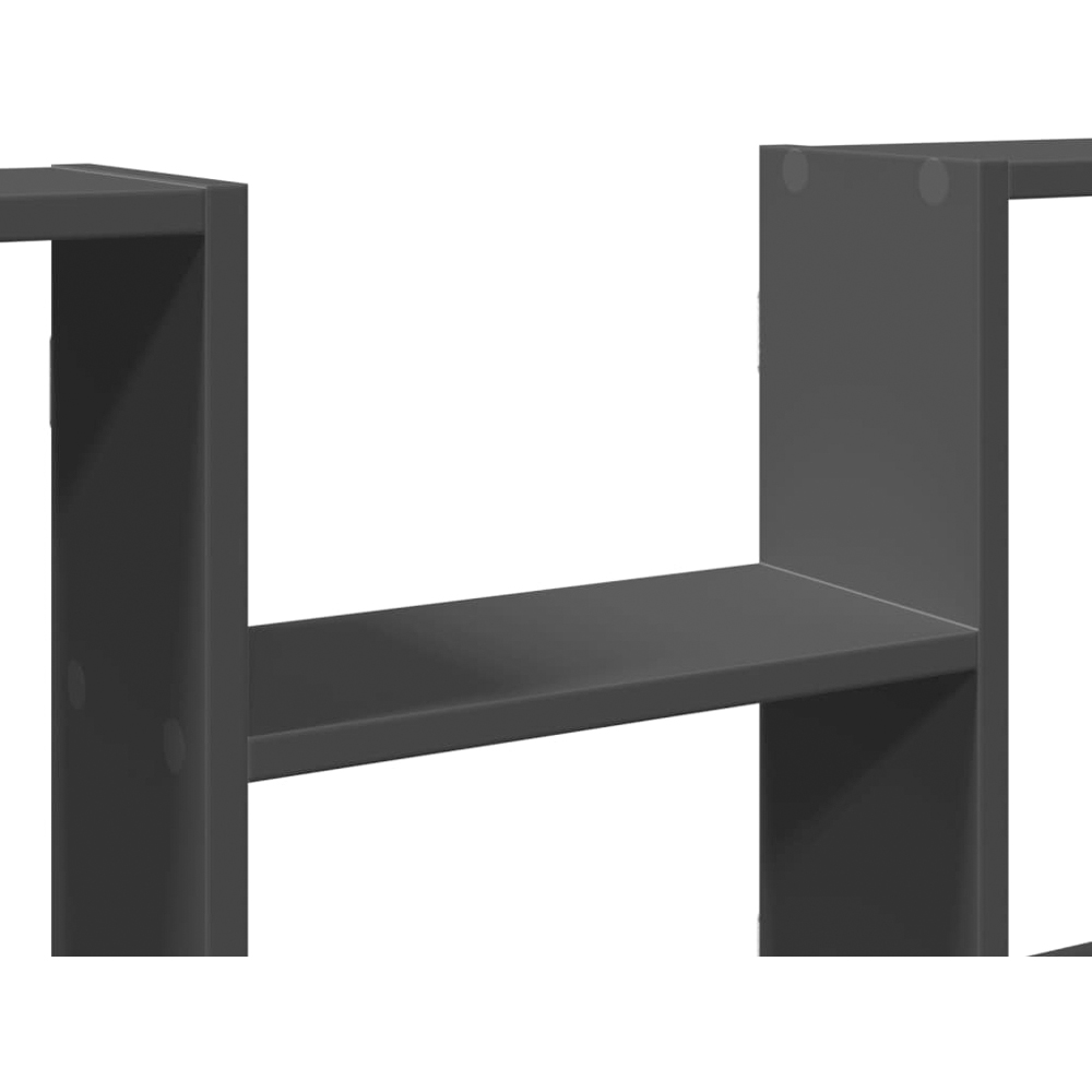 vidaXL 5 Shelf Black Floating Wall Shelf Image 6
