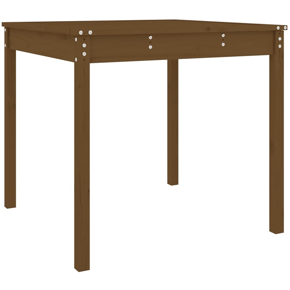 vidaXL 2 Seater Solid Pine Wood Garden Dining Table Honey Brown Image 2