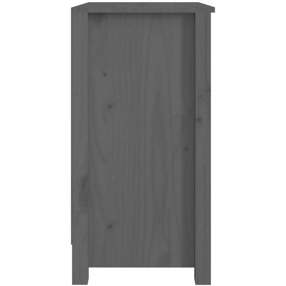vidaXL 2 Shelf Grey Solid Pine Wood Bookcase Image 5