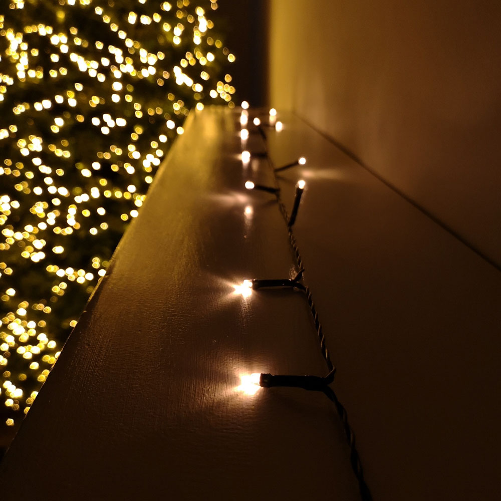 Premier TimeLights 100 Vintage Gold LED Multi-Function Christmas String Light 10m Image 1