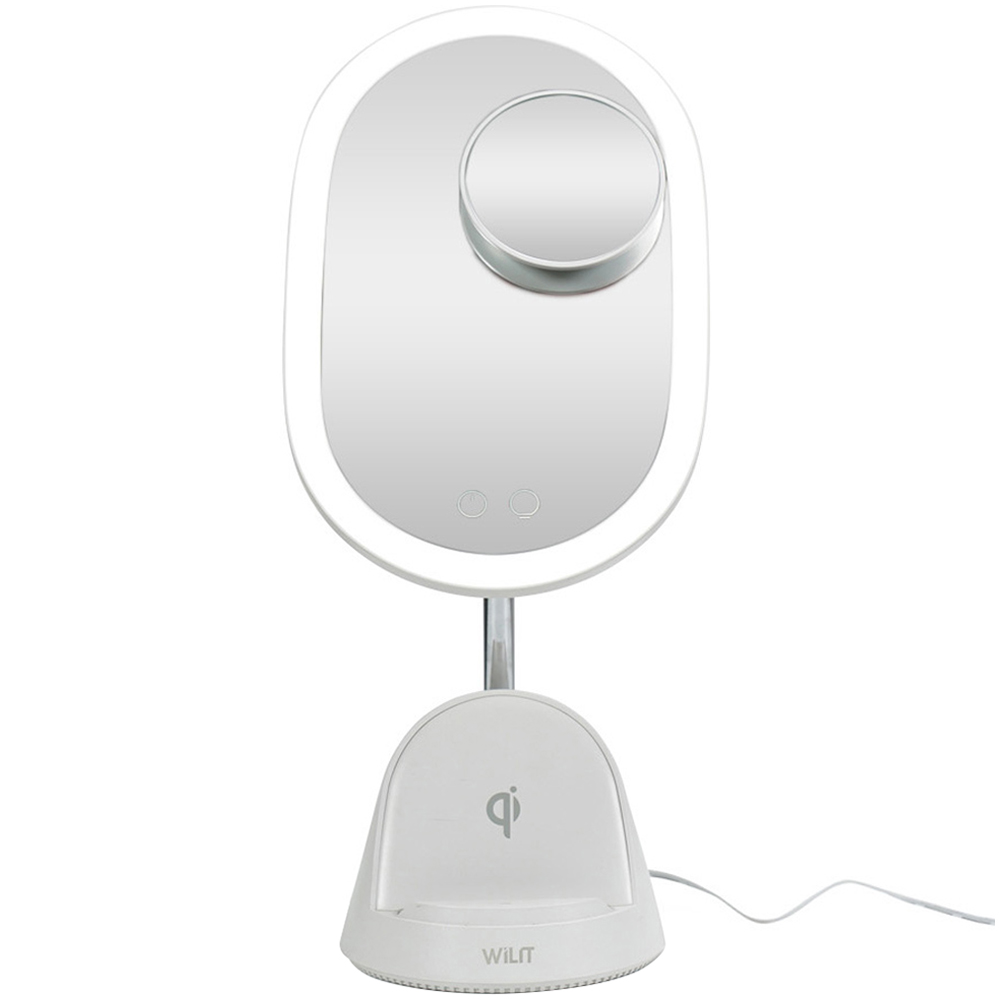 ValueLights White LED Make Up Mirror with Wireless Phone Charging Image 1
