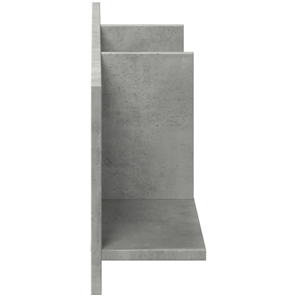 vidaXL 3 Shelf Concrete Grey Wall Cabinet Image 4