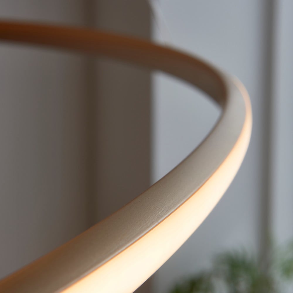 Merano Imola Satin Gold and White Silicone Large Pendant Ceiling Light Image 5