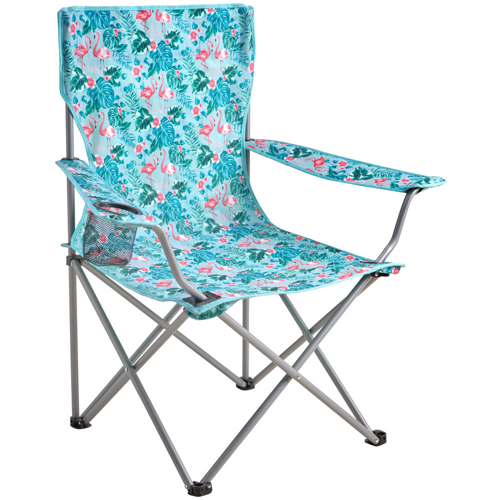 Wilko Flamingo Camping Chair Image 1