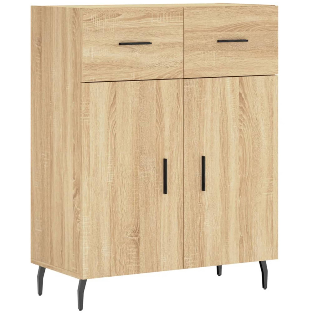 vidaXL 2 Door 2 Drawer Sonoma Oak Sideboard Image 2