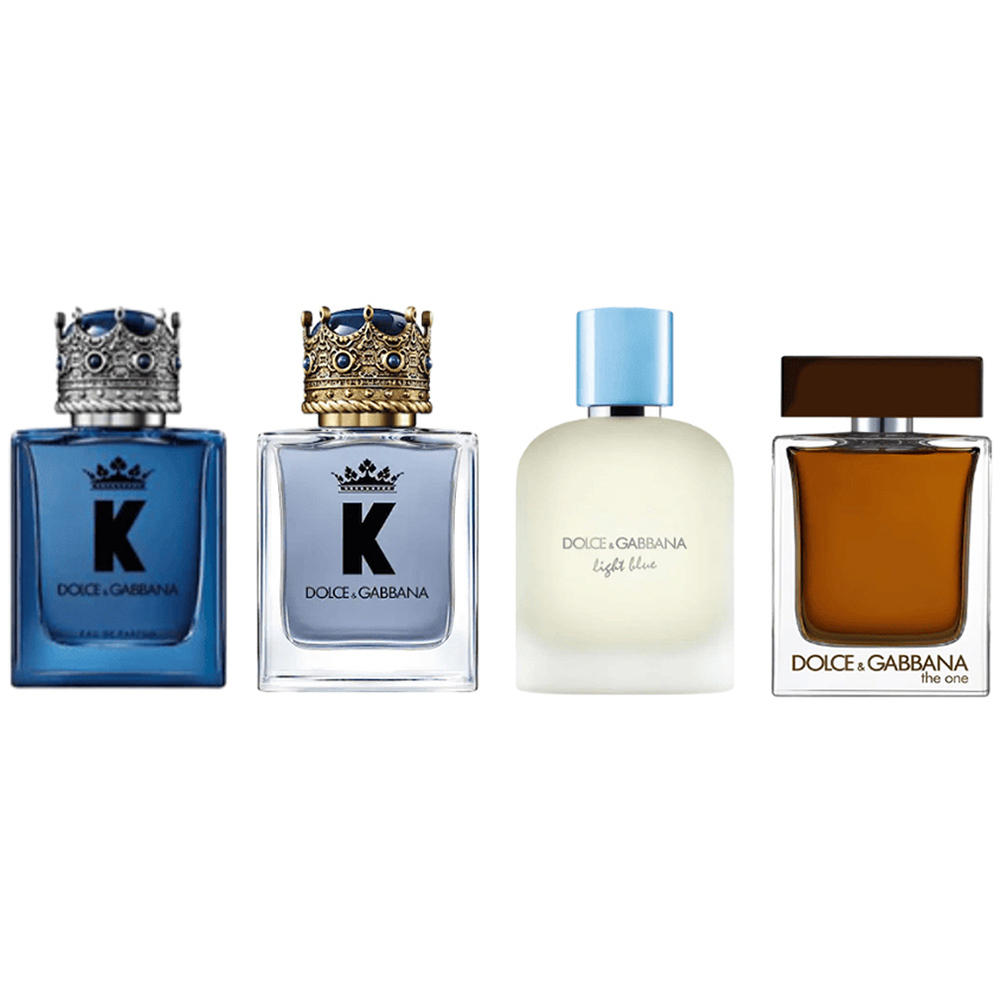 Dolce & Gabbana Men Eau de Parfum and Eau de Toilette 5ml 4 Piece Miniature Gift Set Image 3