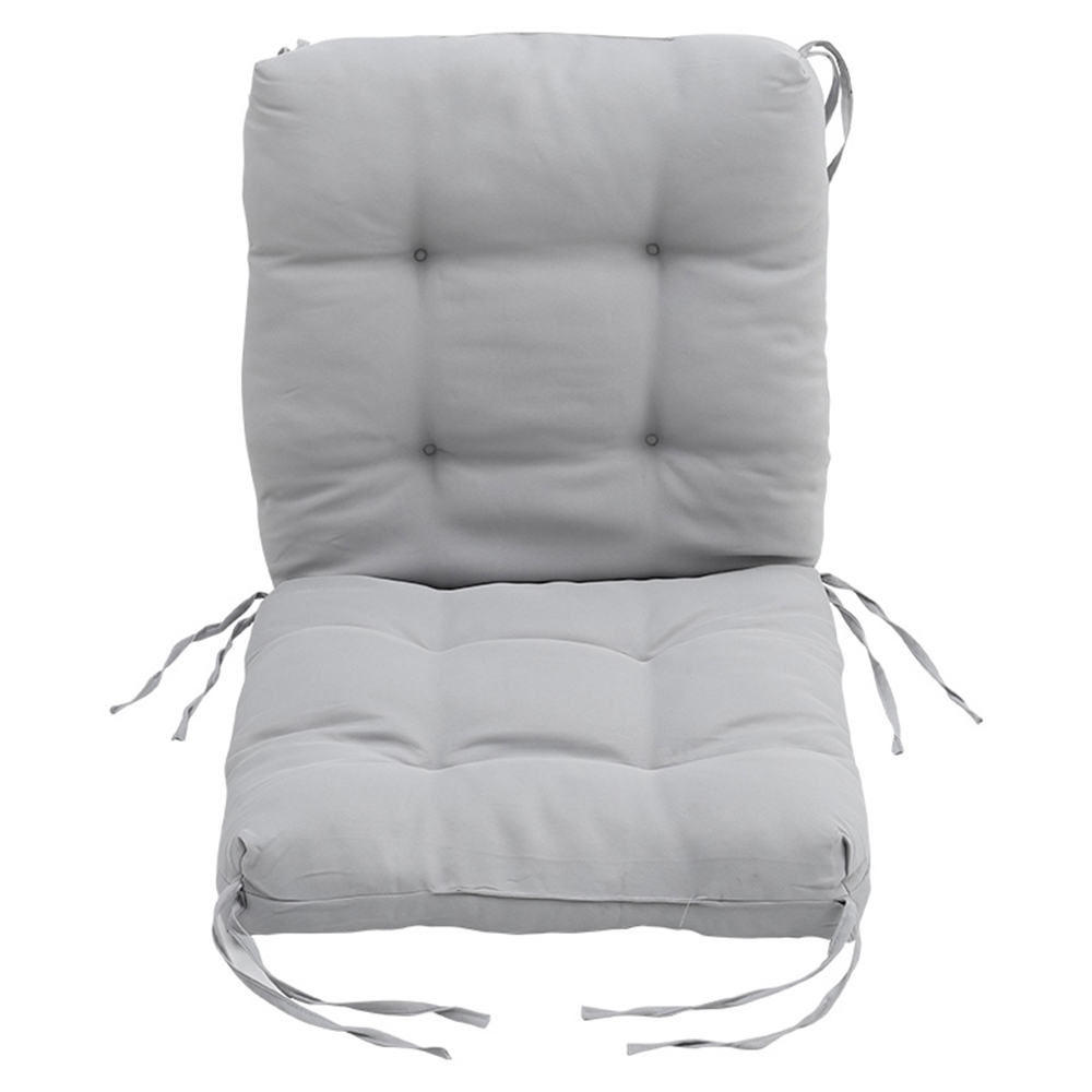 Living and Home Light Grey Deep Seat Lawn Chair Cushion Image 2
