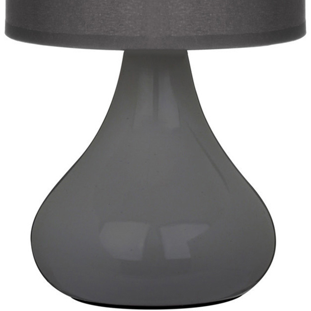 Premier Housewares Bulbus Grey Ceramic Table Lamp Image 3