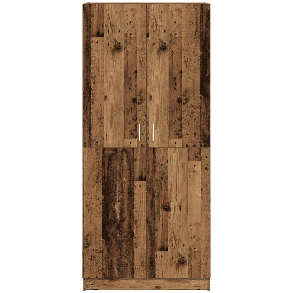 vidaXL 2 Door Old Wood Engineered Wood Wardrobe Image 4