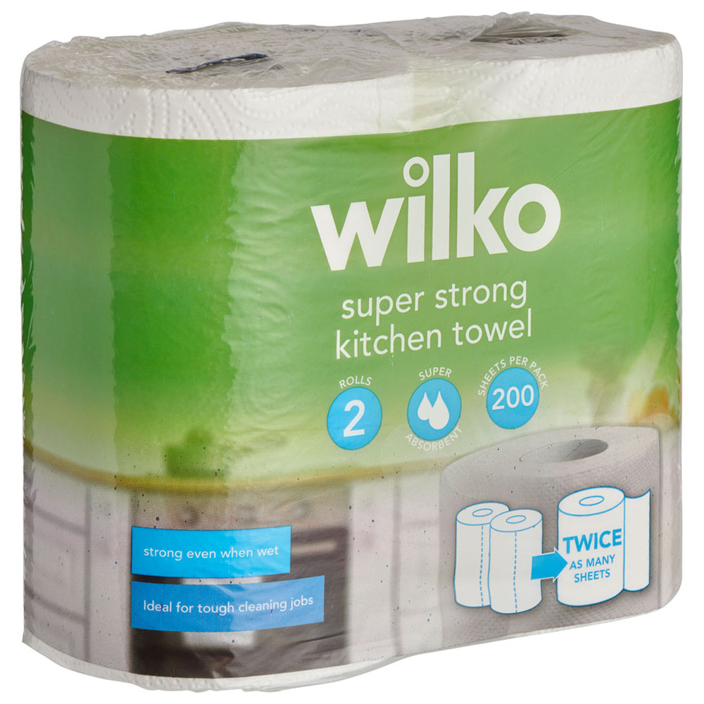 Wilko Kitchen Towel 2 Rolls 3 Ply   Image 2
