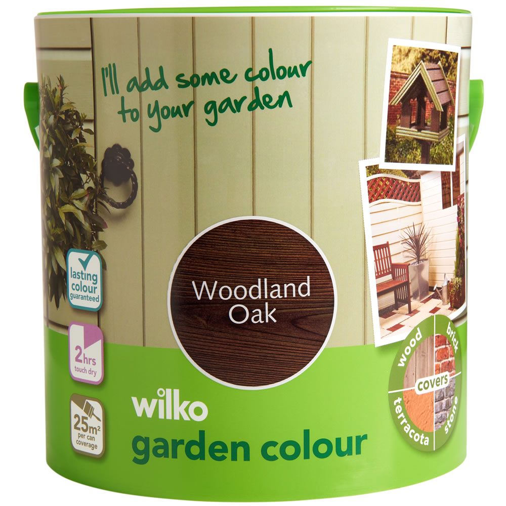 Wilko Garden Colour Woodland Oak Wood Paint 2.5L Image 2
