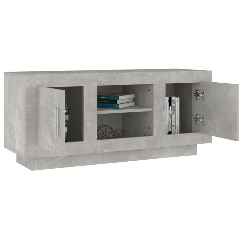 vidaXL 2 Door 2 Shelf Concrete Grey TV Cabinet Image 4