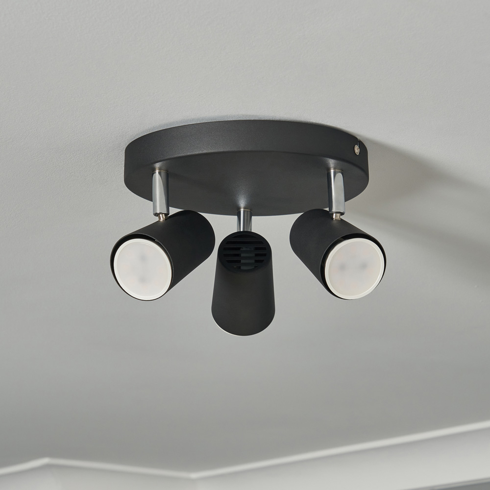 Inlight Aurora Black 3 Spot Light Plate Image 6