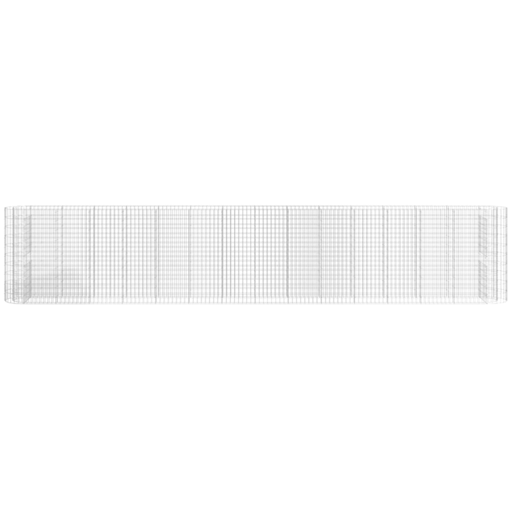 vidaXL Silver Galvanised Iron Gabion Raised Bed 540 x 50 x 100cm Image 3