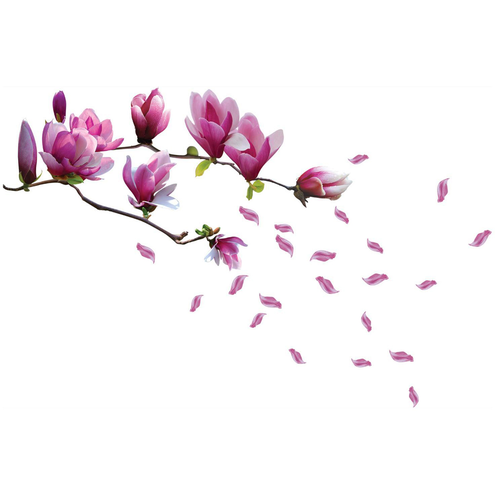 Walplus Magnolia Flowers Self Adhesive Wall Stickers Image 4