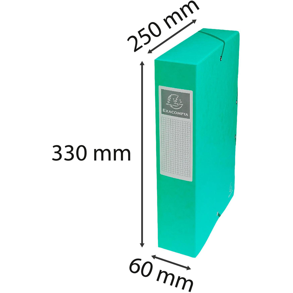 Exacopmta A4 Green Pressboard Box File 60mm 8 Pack Image 8