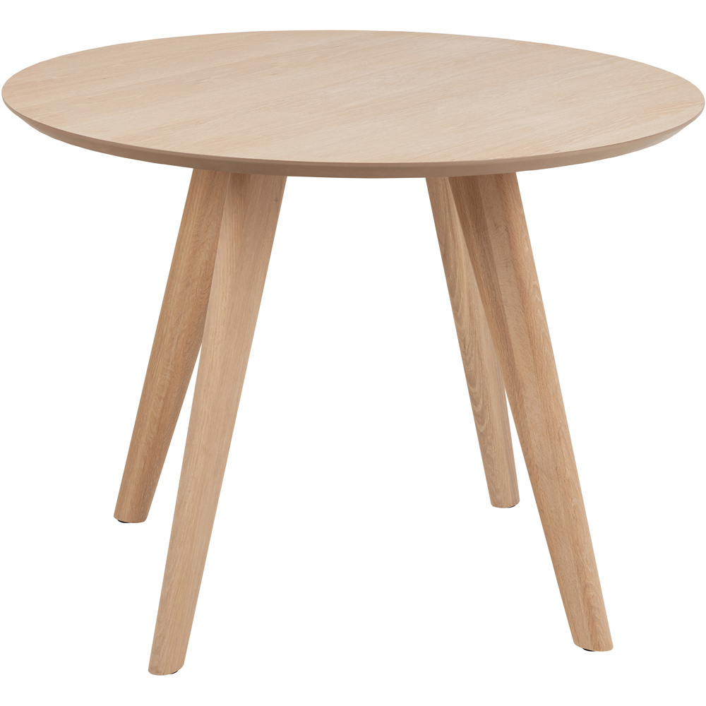 Florence Townsville 4 Seater Round Dining Table Set White and Oak Image 4