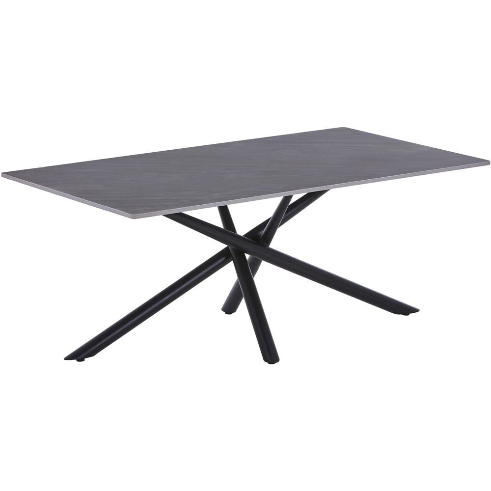 wilko Arlo Grey Wood Grain Ceramic Coffee Table Image 2
