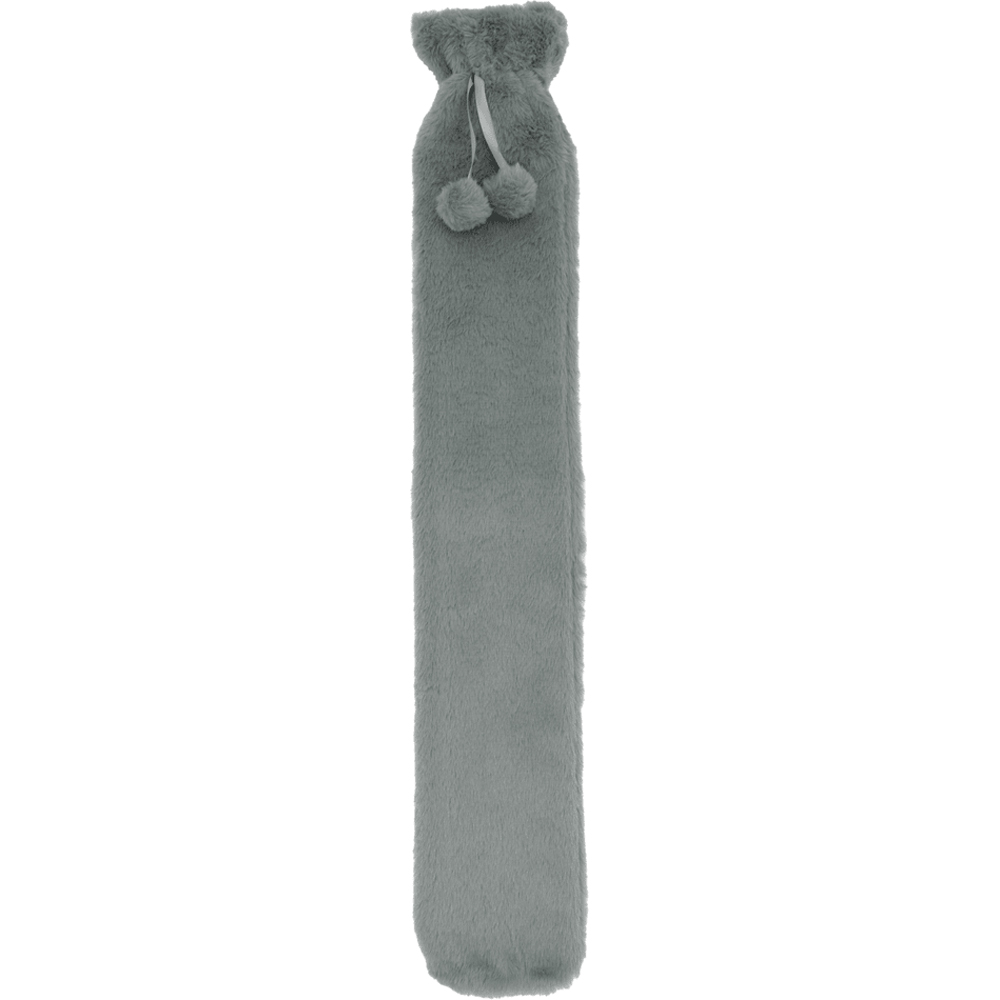 Velosso Silver Supersoft Velour Hot Water Bottle Image 1