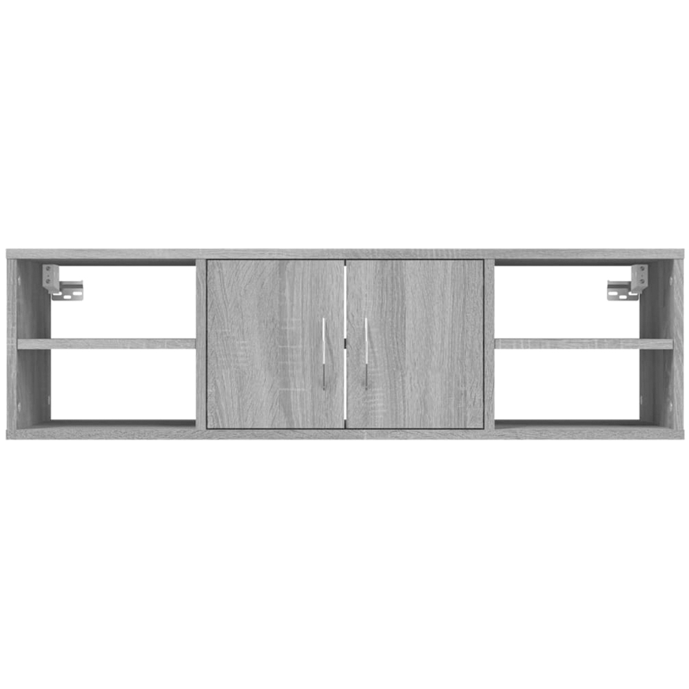 vidaXL 2 Door 4 Shelf Grey Sonoma Wall Shelf Image 4