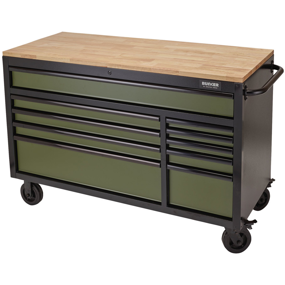 BUNKER 10 Drawer Green Roller Tool Chest Image 1