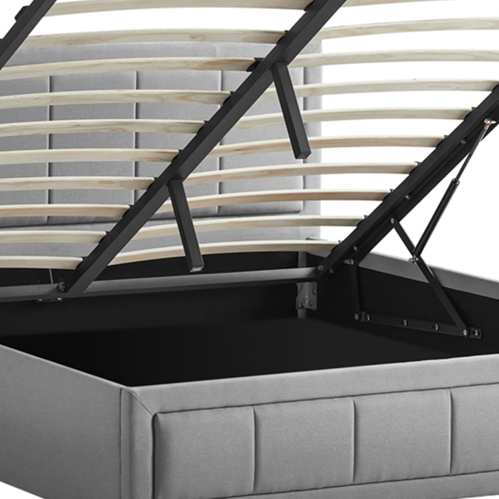 Vida Designs Vanita King Size Light Grey Ottoman Bed Image 3