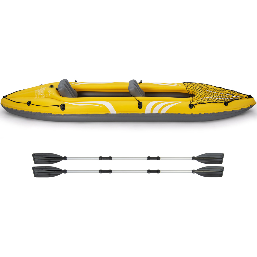 Costway 2 Seater Removable Seat Inflatable Kayak Set with Aluminium Oars Image 1