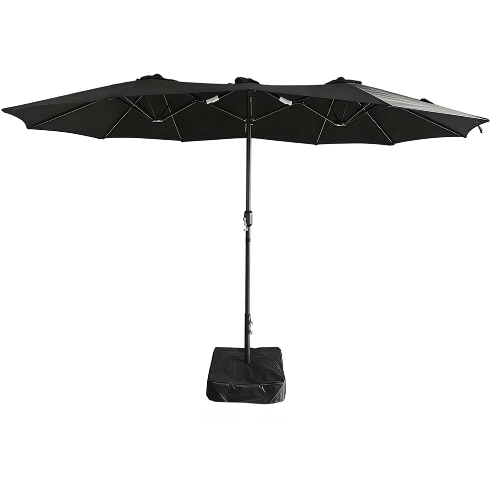 Gr8 Garden Black Double Sided Parasol 4.6m Image