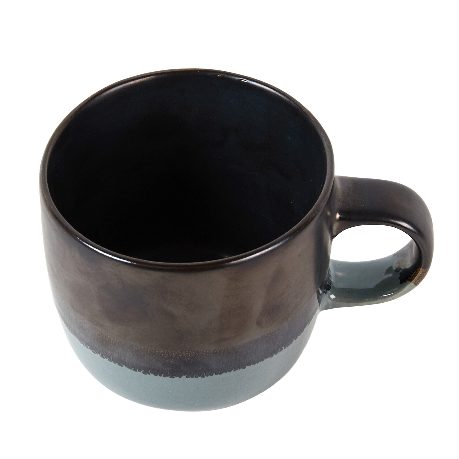 Reactive Glaze Metallic Mug - Black Image 2