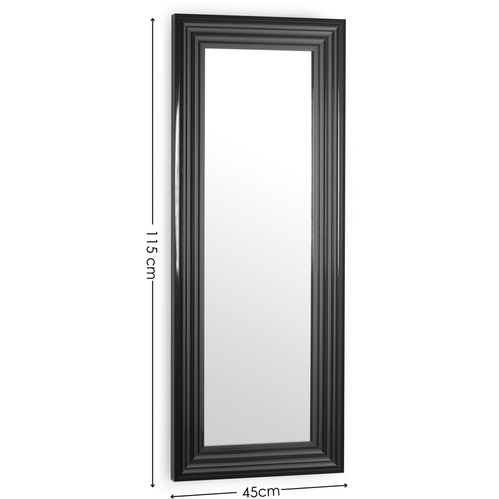 Julian Bowen Tokyo Gloss Black Rectangular Full Length Dressing Mirror 115 x 45cm Image 7
