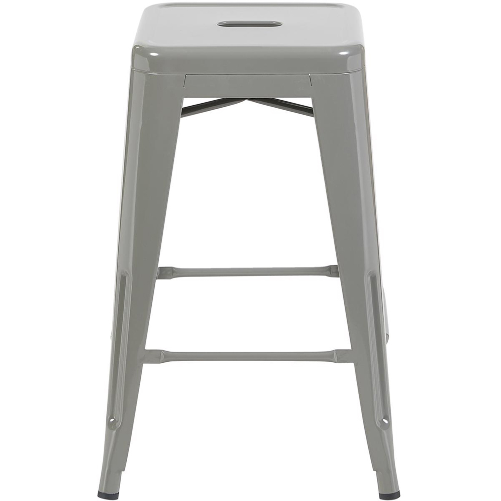 FWStyle Silver Gloss Metal Bar Stool 4 Pack Image 3