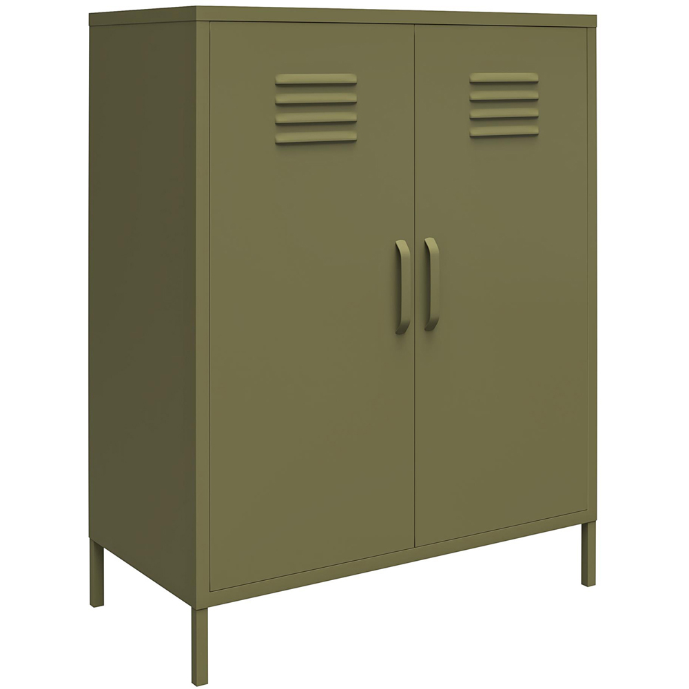 Dorel Bradford 2 Door Olive Metal Storage Cabinet Image 2
