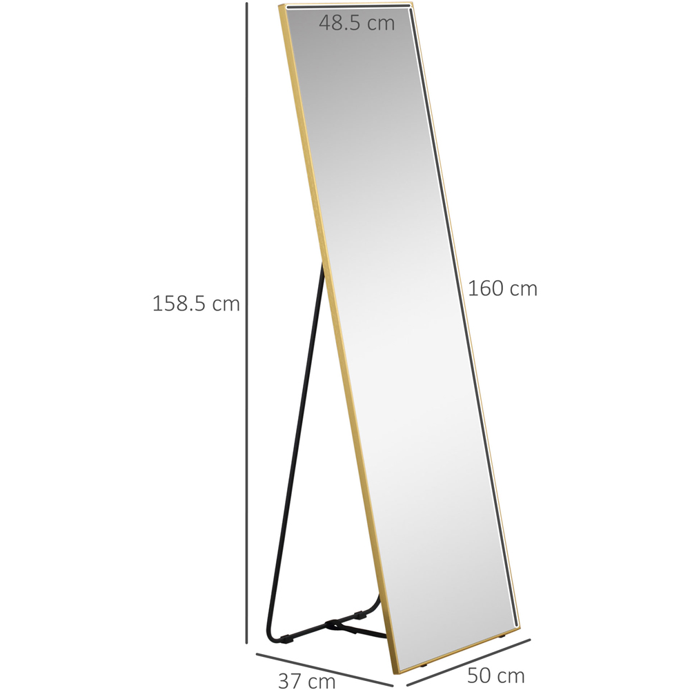 Portland Black Frame Full Length Wall Mounted Mirror 50 x 160cm Image 8